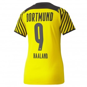Camisolas de futebol BVB Borussia Dortmund Erling Haaland 9 Mulher Equipamento Principal 2021/22 Manga Curta